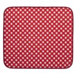 TAPETE ESCURRIDOR MICROFIBRA - CUADROS ROJOS