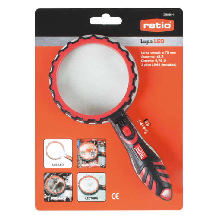 Lupa con luz LED RATIO 5999
