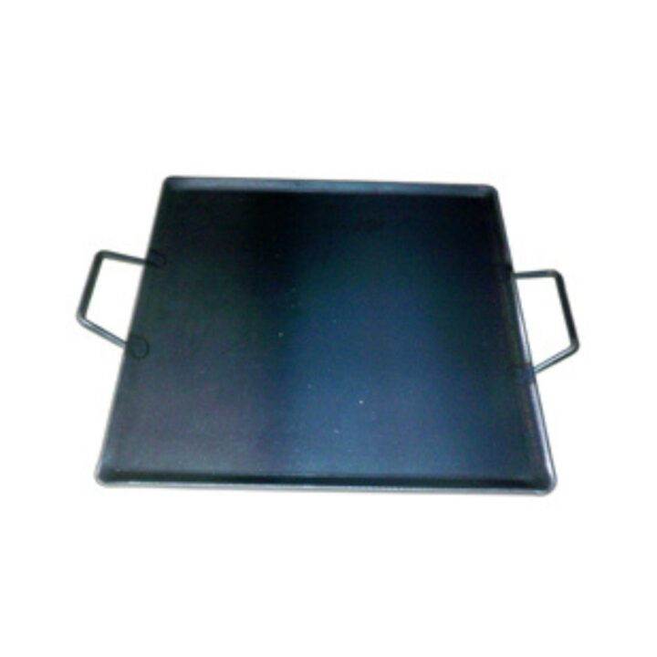 Plancha para Asar de Acero 4 mm con 2 Asas de Metal 33 x 33 cm