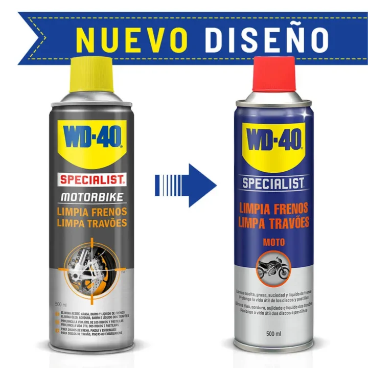Limpia Frenos WD-40 Motorbike Specialist 400 ml 1
