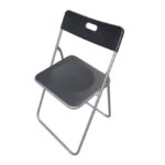 Silla plegable negra, 6 unidades
