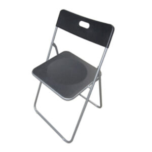 Silla plegable negra, 6 unidades