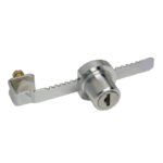 CERRADURA CORREDERA CRISTAL. CROMADA.