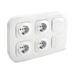 Estación trabajo 4 enchufes + libres LEGRAND Serie Oteo-Forix IP21