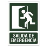 Señal de vías de seguridad y salvamento  Salida emergencia  210xh.297 mm