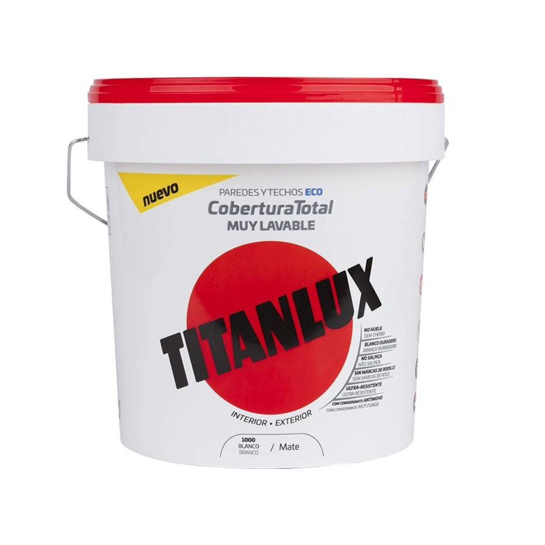 Pintura Plástica Titanlux Cobertura Total Blanco 4L