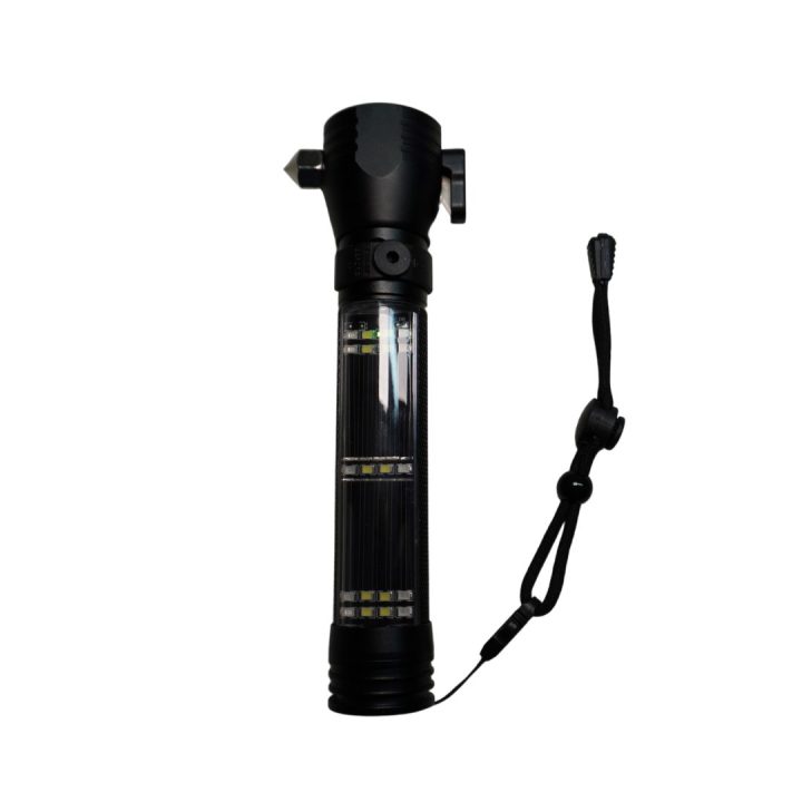 Linterna Led Solar Recargable con Alarma Hepoluz 20188