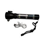 Linterna Led Solar Recargable con Alarma Hepoluz 20188