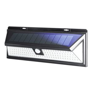 Aplique Solar LED de Pared con Sensor de Movimiento 10W IP65 – Negro