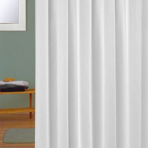 CORTINA BAÑO POLIESTER 180X200CM.BLANCO
