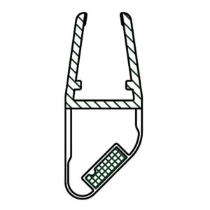 Perfil recambio mampara magnético 45º N-S 6/8 mm. 8 unidades