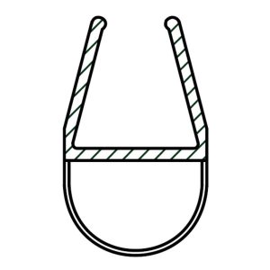 Perfil recambio mampara burbuja 8/10 mm. 8 unidades