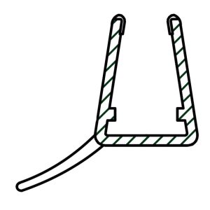 Perfil recambio mampara vierteaguas central 6/8 mm. 8 unidades