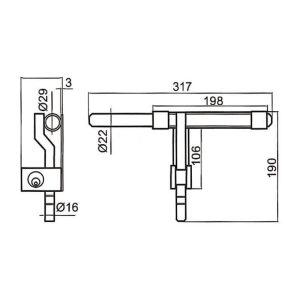 CERROJO CANCELA M. CD. DERECHA