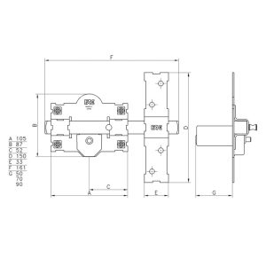 CERROJO 101R/105 70MM.