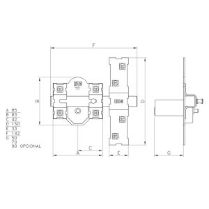 CERROJO 201-L 80MM PINTADO STANDAR