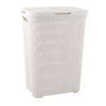 CESTO C/TAPA NATURAL STYLE 40L. BLANCO