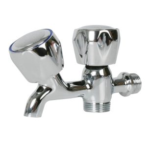 Grifo doble lavadora 1/2"