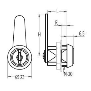 CERR. BUZÓN 135 AGA LLAVE CARTERO 18,5mm