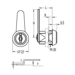 CERR.BUZÓN 135 LENG.CURVA C-35-05 18,5mm