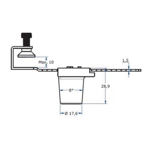 CERR.PUERTA CORRED.CRISTAL COD.354 110mm