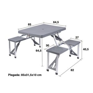 MESA PICNIC. BANCOS INTEGRADOS