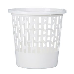 Papelera plástico blanco