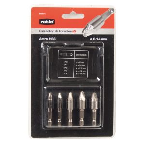EXTRACTOR TORNILLOS HSS JGO.5 RATIO