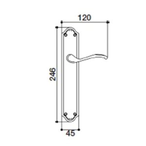 MANILLA LATON PULIDO MOD.532 45X246 MM