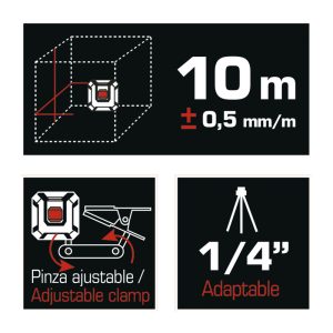 MINI NIVEL LASER CRUZ AUTONIV+SOPORT.CLI