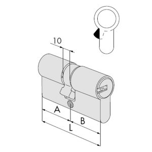 CILINDRO SEG.30x30.LEVA13,2mm.NÍQ.CISA
