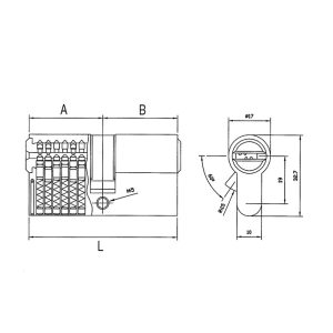 CILINDRO 60MM. CENTRADO       LATON