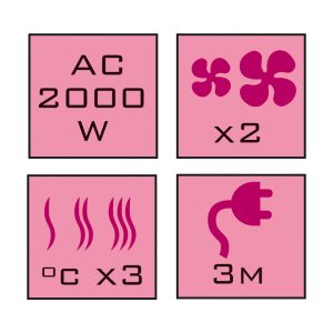 SECADOR CABELLO PRO7600 MOTOR AC. 2000W