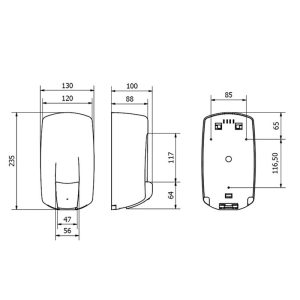 DOSIFICADOR DE JABÓN AITANA ABS BLANCO