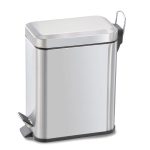 CUBO PEDAL A. INOX 5 L. RECTANG. HABITEX