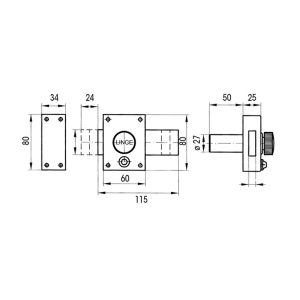 CERROJO MOD. 3910. PINTADO.  LINCE