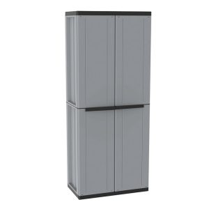 ARMARIO RESINA J-LINE  ESCOB. GRIS/NEGRO