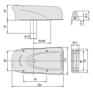CERRADURA ELECTR. SOBREP. MOD. 721. CISA