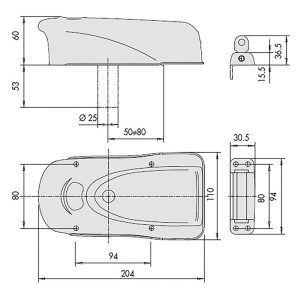 CERRADURA ELECTR. SOBREP. MOD. 731.CISA