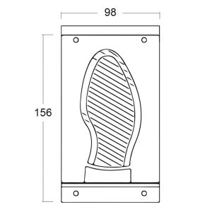 PLACA PISA PUERTA. INOX. 98xh148 mm.