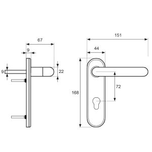 JUEGO MANILLA 704 CORTAFUEGO C/BOCALLAVE