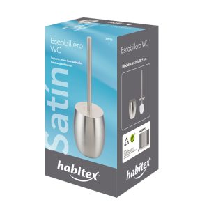 ESCOBILLERO WC INOX. OVAL SATIN HABITEX