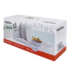 ESCURREPLATOS ALUM. 42X17,5CM. HABITEX