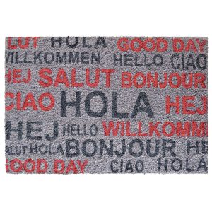 Felpudo fibra natural de coco Fun Saludos