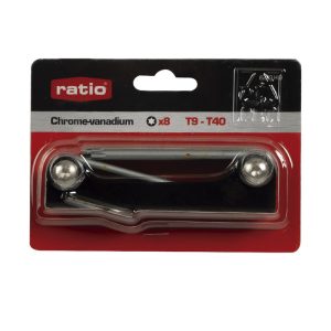 LLAVES TORX JGO.8 NAVAJA PL. RATIO