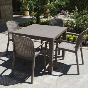 Silla jardín Miranda gris taupé