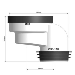 MANGUITO INODORO MAX.DESPLAZ. 90