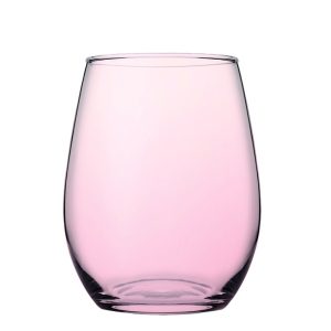 VASO CRISTAL AMBER 350CC. 6 UN. ROSA