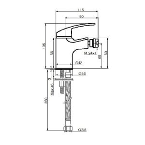 GRIFO MONOMANDO BIDÉ CRONOS F. BOET