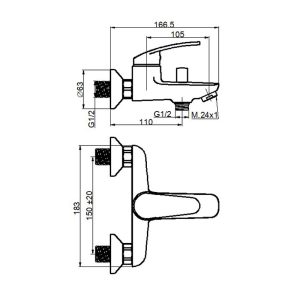 GRIFO MONOM. BAÑO-DUCHA CRONOS F. BOET